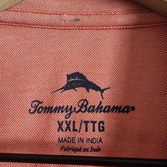Tommy Bahama Polo Shirt Mens 2XL Coral Supima Cotton Blend Marlin Logo TB220248 - Picture 4 of 11